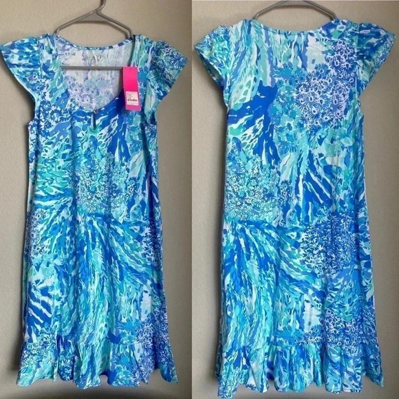 LILLY PULITZER Rejina Blue Haven HeyHey Soleil XXS - Picture 1 of 3